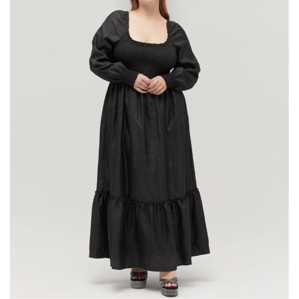 Hill House Emily Nap Dress Womens XL Black Maxi Romantic Cottagecore Timeless